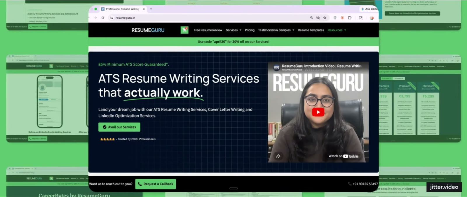 ResumeGuru, hero