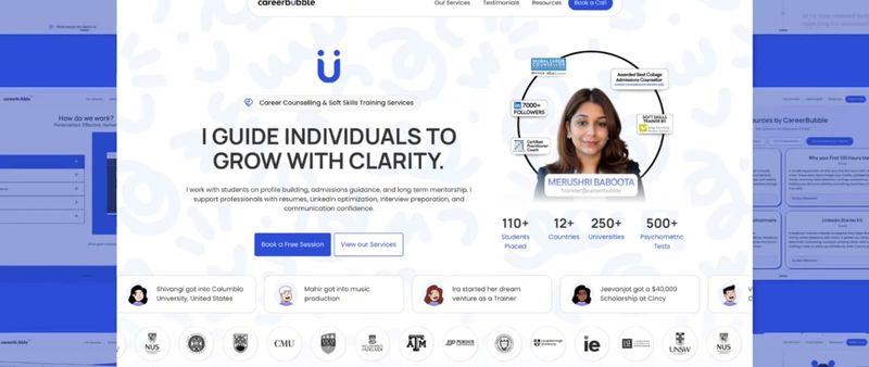 CareerBubble website preview